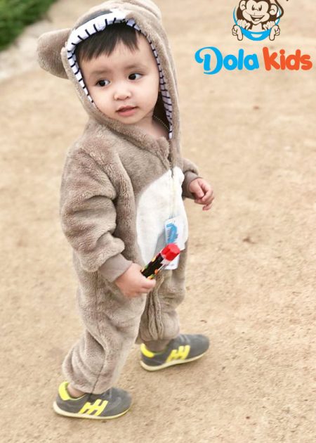 Quần áo trẻ em hình Gấu Koala chất liệu lông cừu cho bé từ 4-17kg