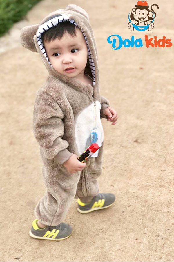 Quần áo trẻ em hình Gấu Koala chất liệu lông cừu cho bé từ 4-17kg