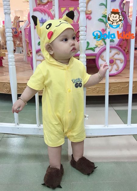 Bộ Đồ Pikachu Cho Bé – Quần áo Pikachu dạng liền quần
